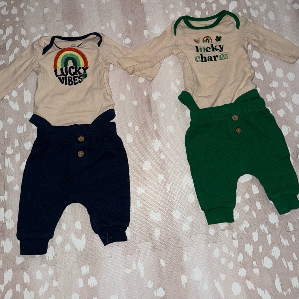 Lucky Vibes and Lucky Charm Baby Outfits